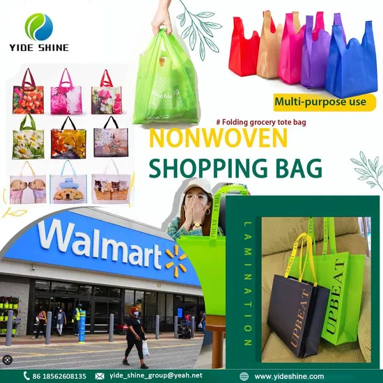 Recycable Non Woven Handbags Gift Shopping Bag