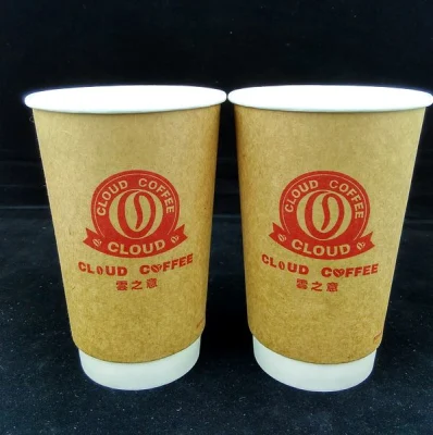 맞춤형 인쇄, 로고 디자인, 차가운 음료, 뜨거운 커피, 종이컵을 위한 친환경 일회용 크래프트 골판지 홀더